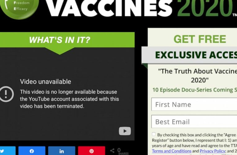 Seller of vaccine disinformation has YouTube channel removed