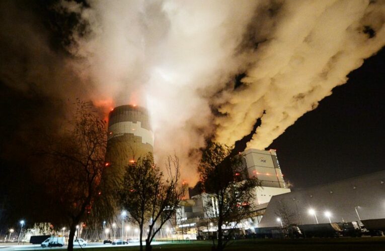 Firefighters battle flames at Poland’s largest lignite mine