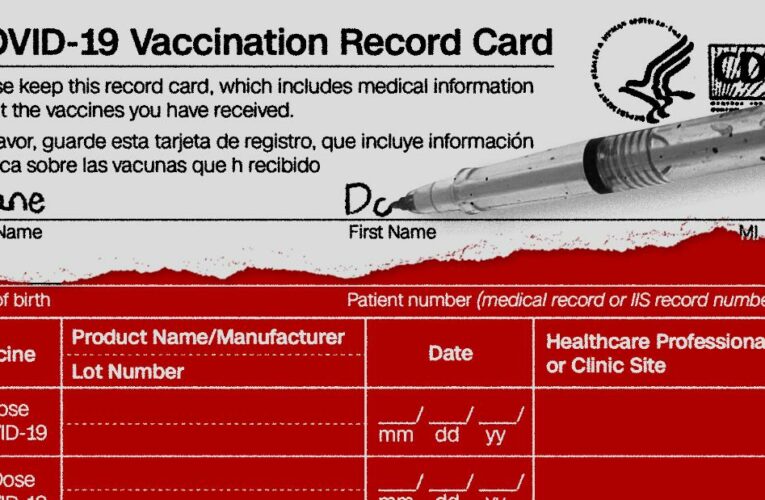 The CDC’s Covid-19 vaccination card, annotated