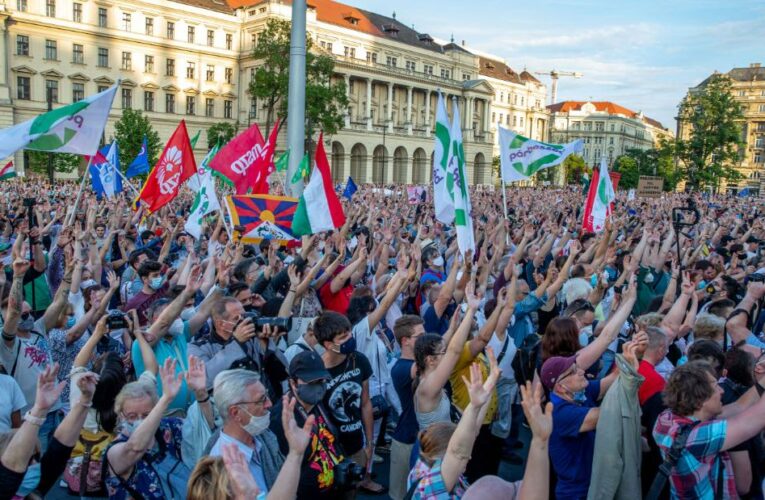 Thousands protest in Hungary against planned Chinese university campus