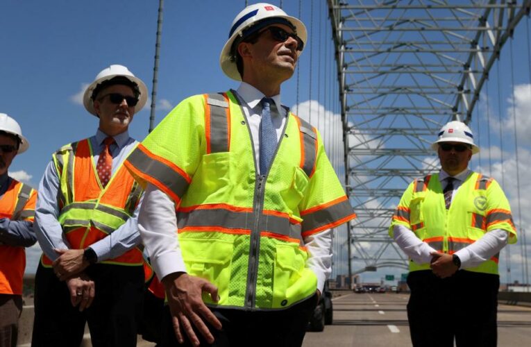 Buttigieg delivers infrastructure message from a bridge with cracked steel