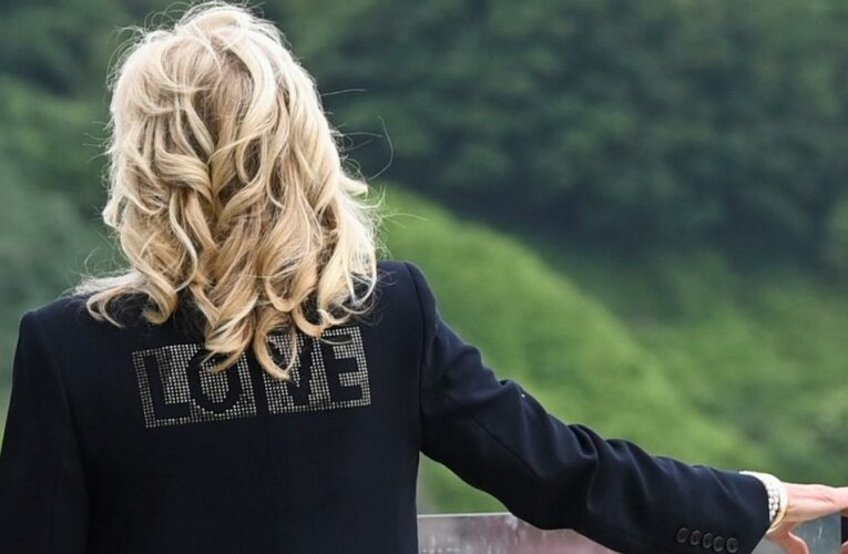 First lady’s jacket sends a different message than Melania’s