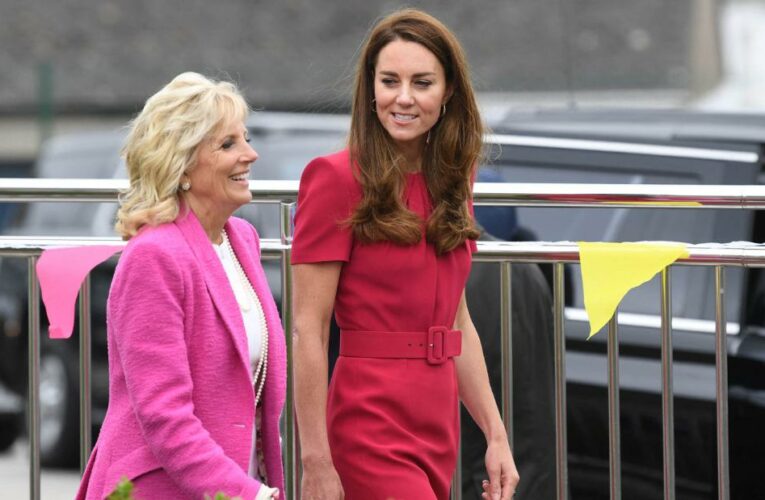 See Jill Biden and the Duchess of Cambridge host school roundtable