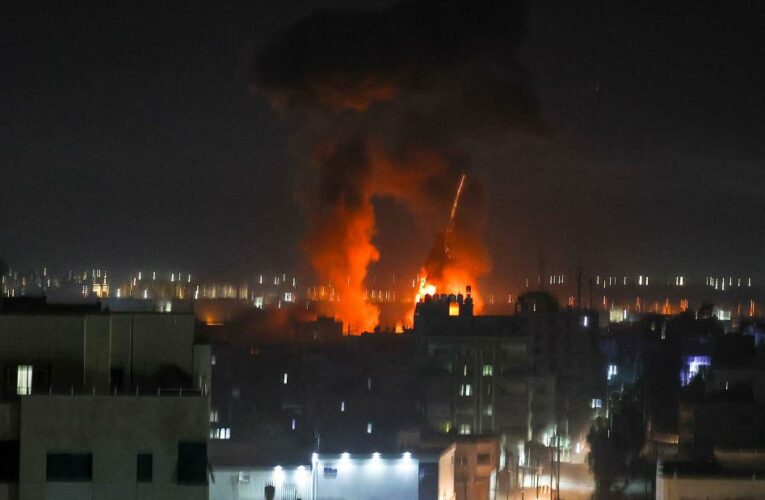 The Israeli military hit targets in Gaza overnight after incendiary balloons were launched from Gaza earlier in the day, Israel’s Defense Forces say