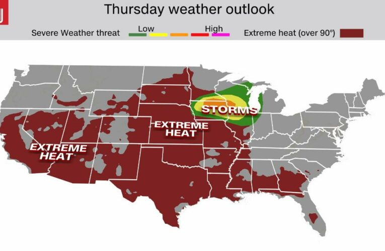 Triple-digit heat spreads into the Plains