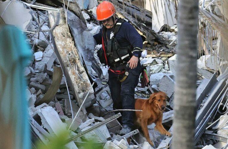 Rescuers battle fire, noise and shifting steel and concrete