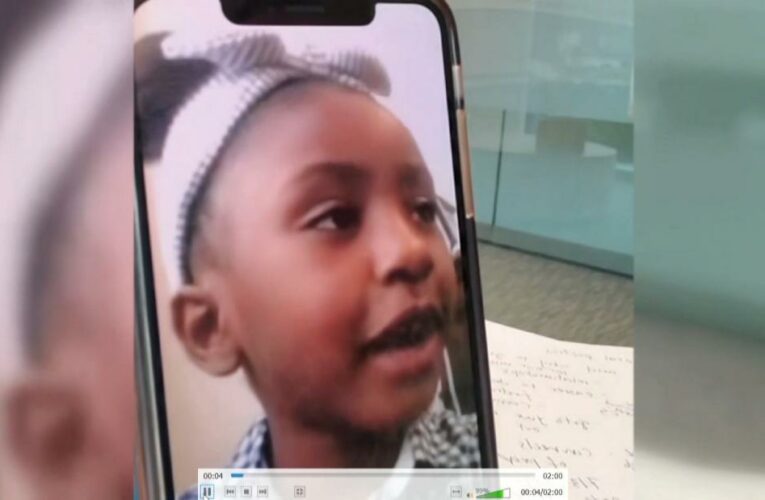 Chauvin watches as Floyd’s 7-year-old daughter speaks