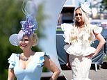 Epsom Derby: Glamorous early arrivals bask in the sunshine with elaborate headgear