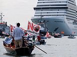 Protesters in Venice demand cruise ships are banned from the city