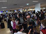 Frenzy to flee Faro: Hundreds of UK tourists squeeze into queues at Portuguese airports