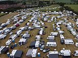 Police make arrests as locals say they are ‘scared’ after 1,500 travellers descended on showground