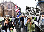 Anti-lockdown activists clash with police in Parliament Square over ‘Freedom Day’ delay