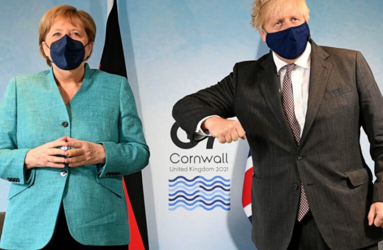 UK-EU Brexit spat over N Ireland clouds G7 leaders summit