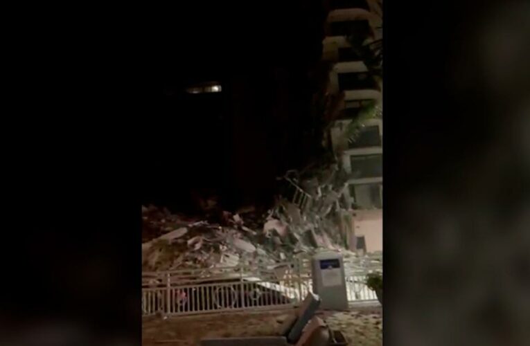 Video shows moments before and after condo collapse