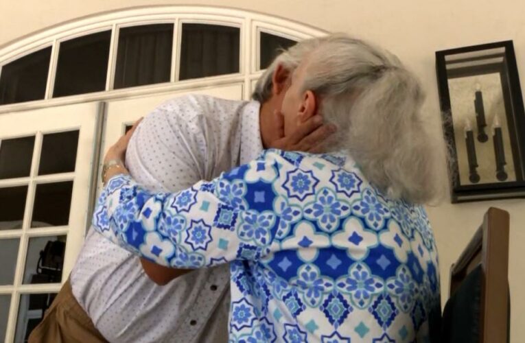 Man reunited with woman he saved from condo collapse