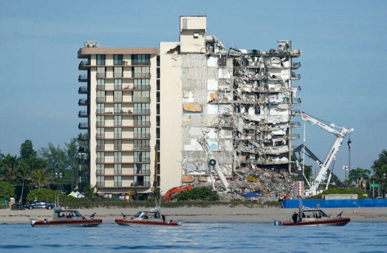 Officials have said the remaining units could be demolished ahead of Tropical Storm Elsa