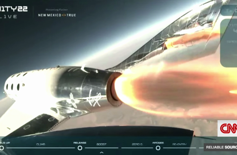 See moment Branson rockets into space