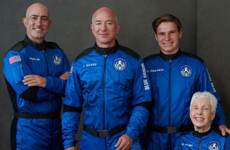 It’s the first time humans will go to space aboard the autonomous Blue Origin vehicle