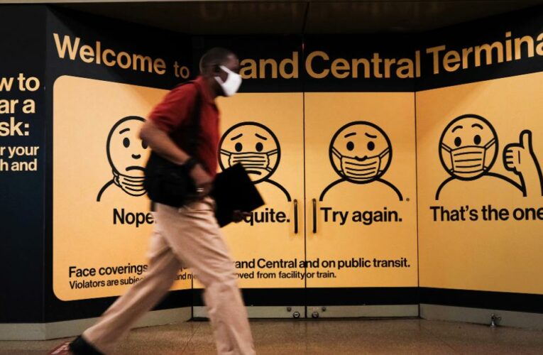 The updated guidance recommends fully vaccinated people wear masks indoors in areas with ‘substantial’ and ‘high’ transmission of Covid-19