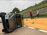 Arsenal football star Ainsley Maitland-Niles overturns his G-class Mercedes in M25 crash