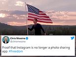 Cringeworthy clip of Mark Zuckerberg wakeboarding holding an American flag sets social media alight 
