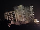 Workers demolish still-standing portion of Surfside condo tower with explosives