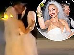 Gwen Stefani dances with her new husband Blake Shelton in snaps taken from their wedding day 