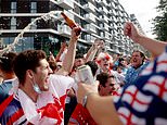 Euro 2020: England fans gather outside Wembley ahead of tonight’s semi-final showdown with Denmark
