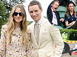Eddie Redmayne looks dapper in a cream suit at Wimbledon