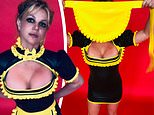 Britney Spears rocks a waist-cinching maid costume as she reflects on her conservatorship testimony