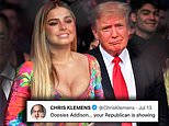Addison Rae fans launch campaign to CANCEL her after she introduced herself to Trump at UFC 264 