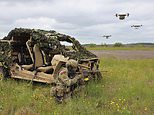 Royal Marines test drone systems operating in the air, on the ground and under water