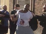 Horrifying moment arrested man is tasered by police after officers were called to a stabbing in Kent