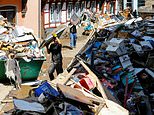 Billion-euro clean-up begins after German floods: Locals begin moving debris as death toll hits 180