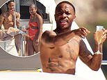Raheem Sterlingsoaks up the sun in Ibiza with swimsuit-clad fiancée Paige