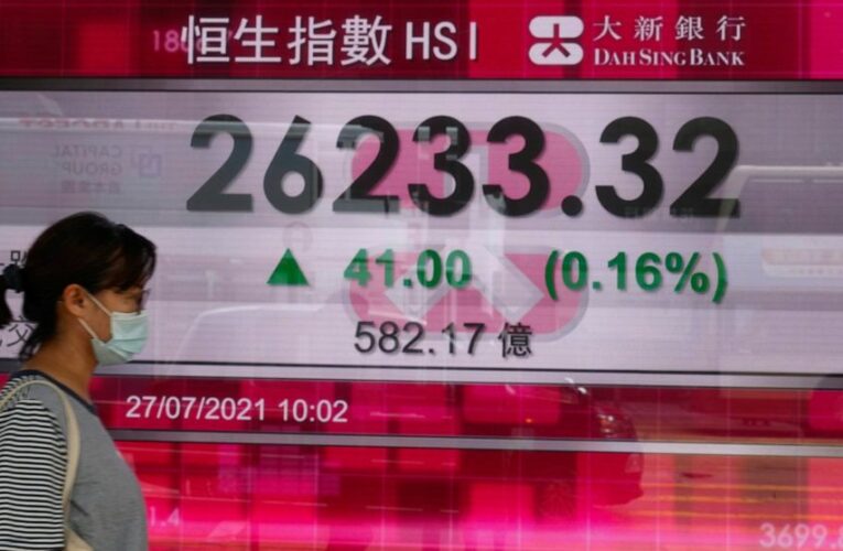 Tech leads stocks lower on Wall Street, easing off records