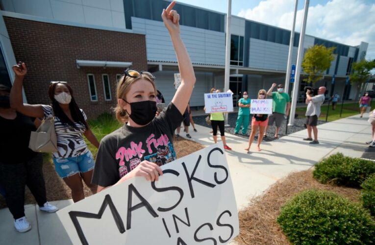 Livid parents worried about lax Covid protocols and a school board member’s misinformation are pulling their kids out of class