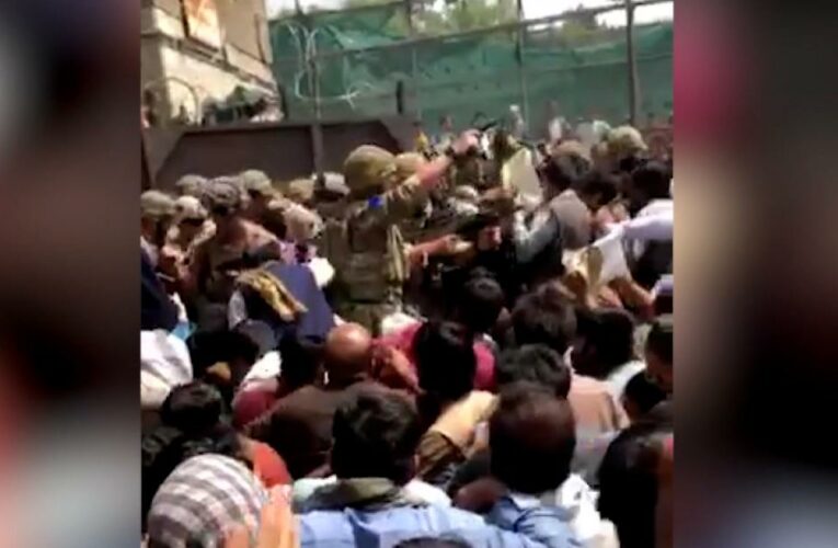 Watch chaos unfold at Kabul airport’s north gate