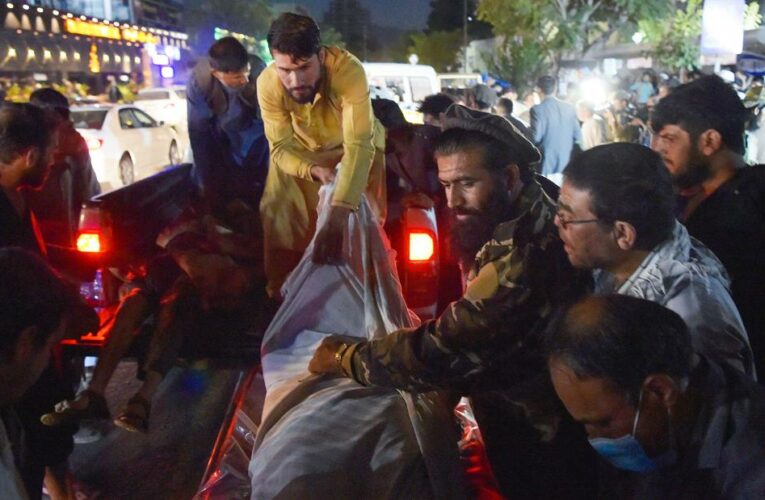 Video shows aftermath of blast outside airport