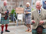 When in Scotland! Prince Charles and the Duchess of Cornwall don full tartan in Aberdeenshire