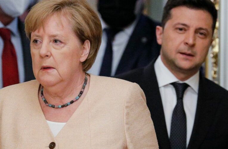 Merkel, Ukrainian leader discuss peace efforts, gas pipeline