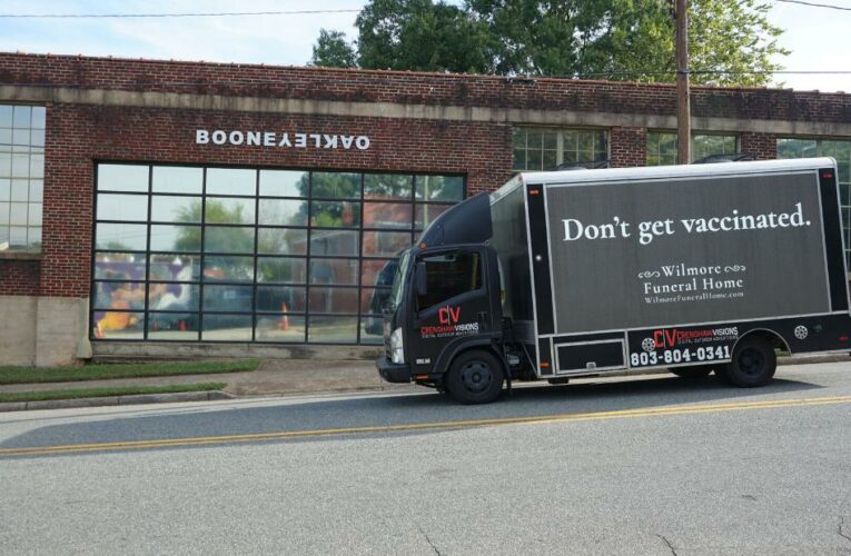 ‘Funeral home’ ad spreads message for the unvaccinated
