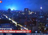 Mexicans feared it was the end of the world after seeing blue flashes of light after 7.0 earthquake