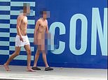 Two naked men caught on video attacking cyclist in broad daylight in London