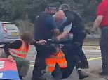 Motorists clash with Insulate Britain climate activists blocking M25