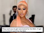 Nicki Minaj is mocked for wild claim about vaccines and IMPOTENCE as she defends not getting the jab