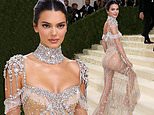 Kendall Jenner exudes sheer elegance donning a see-through dress lavished in gems to the Met Gala