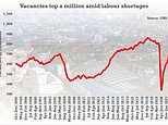 Britain’s job vacancies top one MILLION as struggling sectors blame Covid