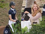 Steve Jobs’s daughter competes at international equestrian competition in Rome under eyes of her mom