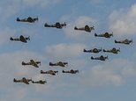 Visitors enjoy spectacular displays at Duxford’s 1940-themed Battle of Britain air show&nbsp;2021